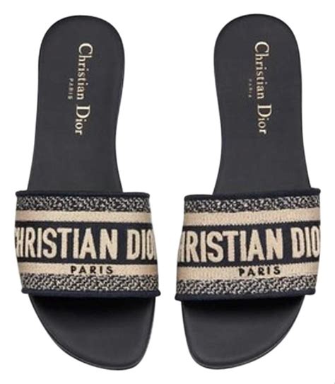 dior cotton slide|christian dior slippers women.